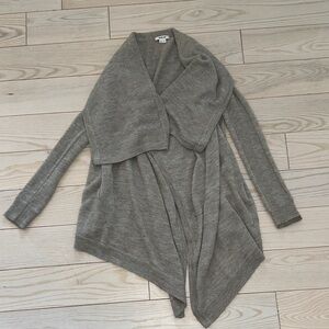 Gray Women's Open Front Cardigan Sweater